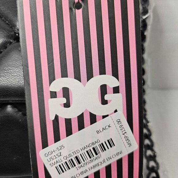 Gilda Paris Black Soft Quilted Studded Messenger Bag/Crossbody NWT - Picture 3 of 13